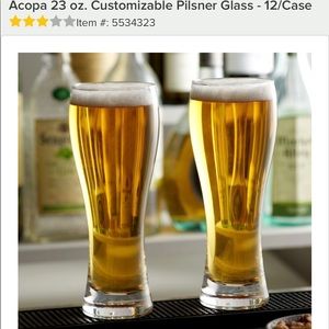 6 beer glasses 23 oz